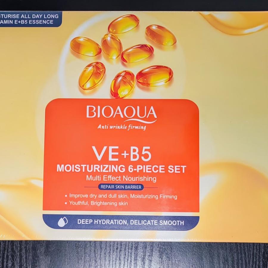 BIOAQUA VE + B5 Moisturizing 6-Piece Set – Kit Facial Hidratante y Reparador con Vitamina E y B5